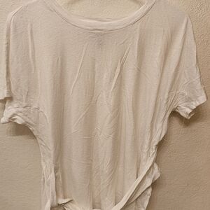 BCBGMaxAzria Cream Short-Sleeve Crew Tee